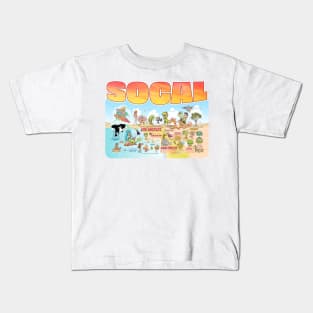 SoCal Cartoon Sunset Kids T-Shirt